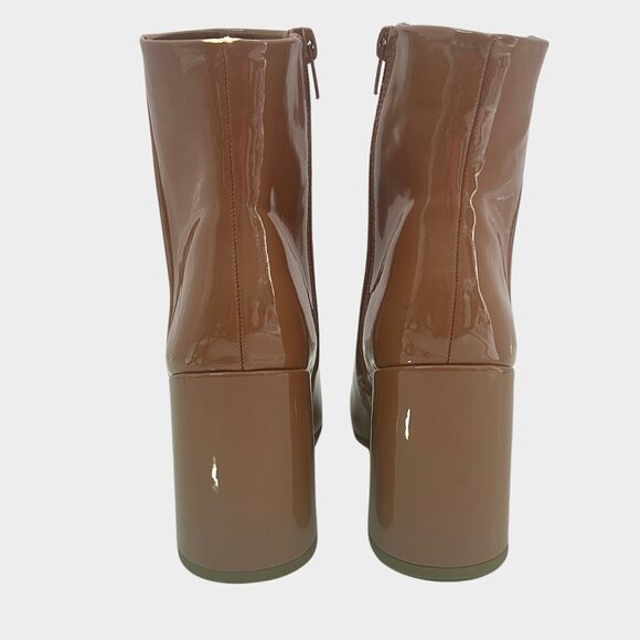 Madden Girl Patent Leather The While Ankle Boots  Sz 8 70s Hippie Coquette Boho - Picture 9 of 13